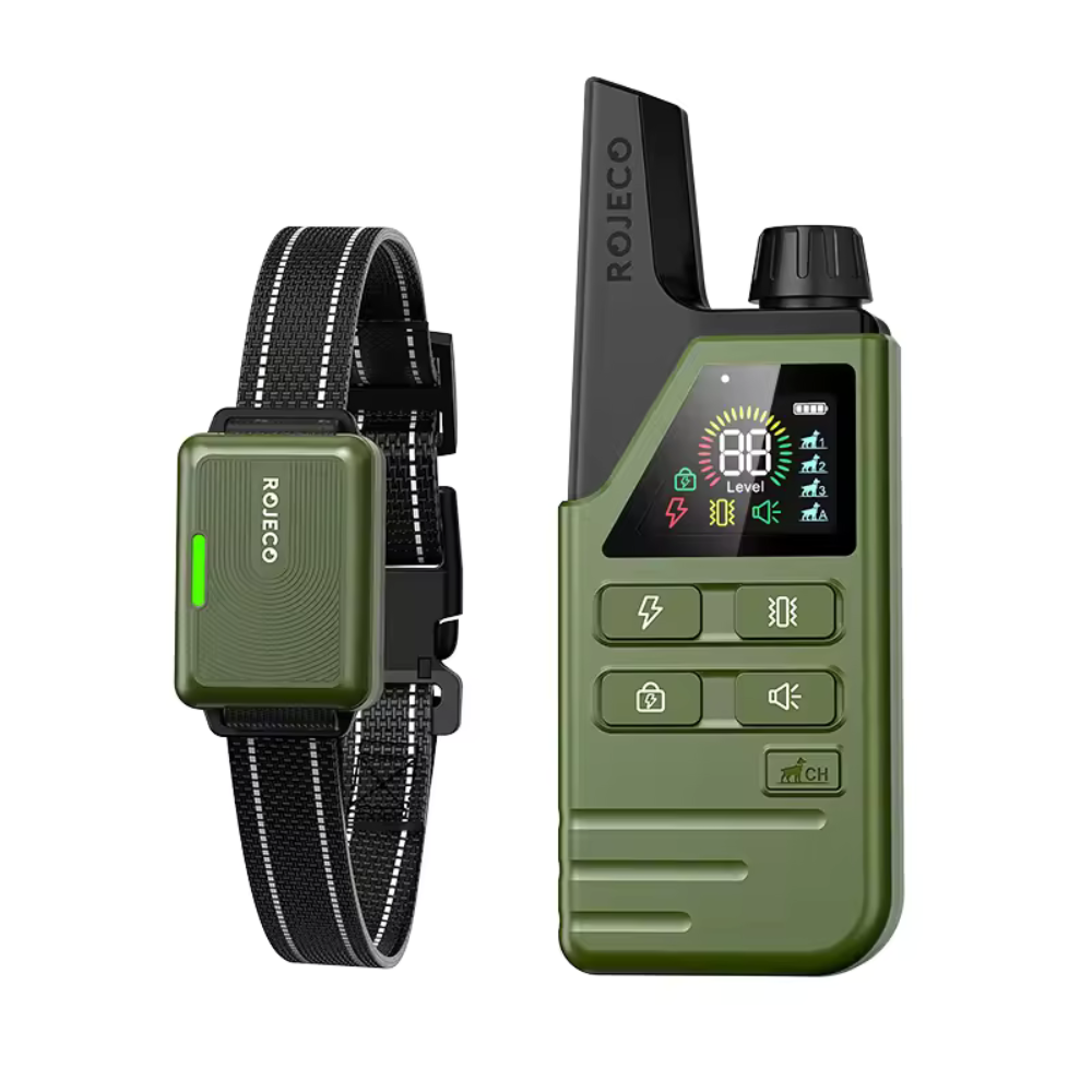 ROJECO RXGQ-04 dog training collar with 300m range, IPX7, and 3 modes — 1 piece.