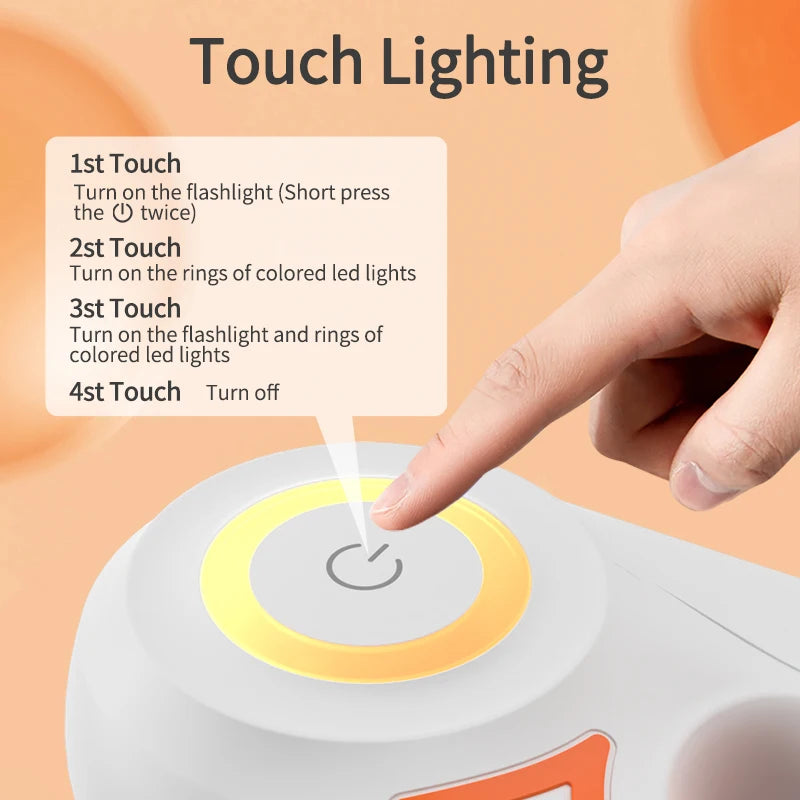 ROJECO 5M Retractable Dog Leash with LED Lights