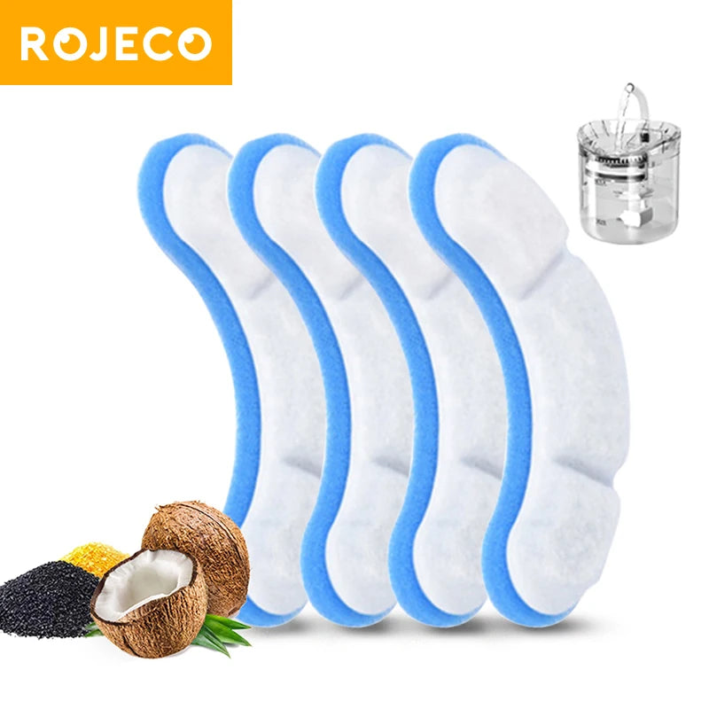 ROJECO Cat Fountain Charcoal Filters - Activated Carbon Replacement Packs