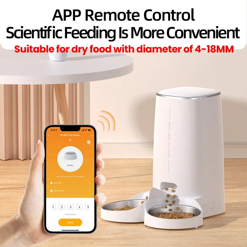 ROJECO 4L Smart Automatic Pet Feeder