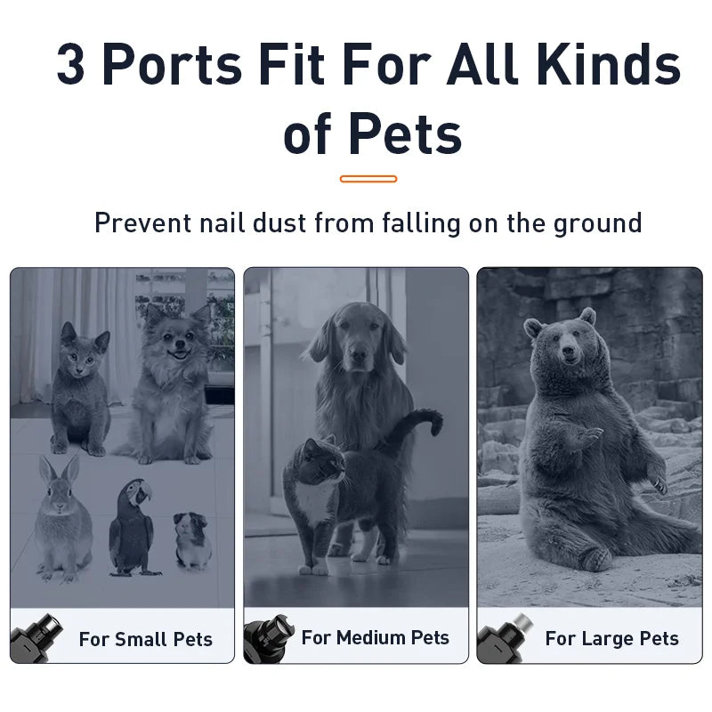 ROJECO Pet Nail Grinder with 2 LED Light