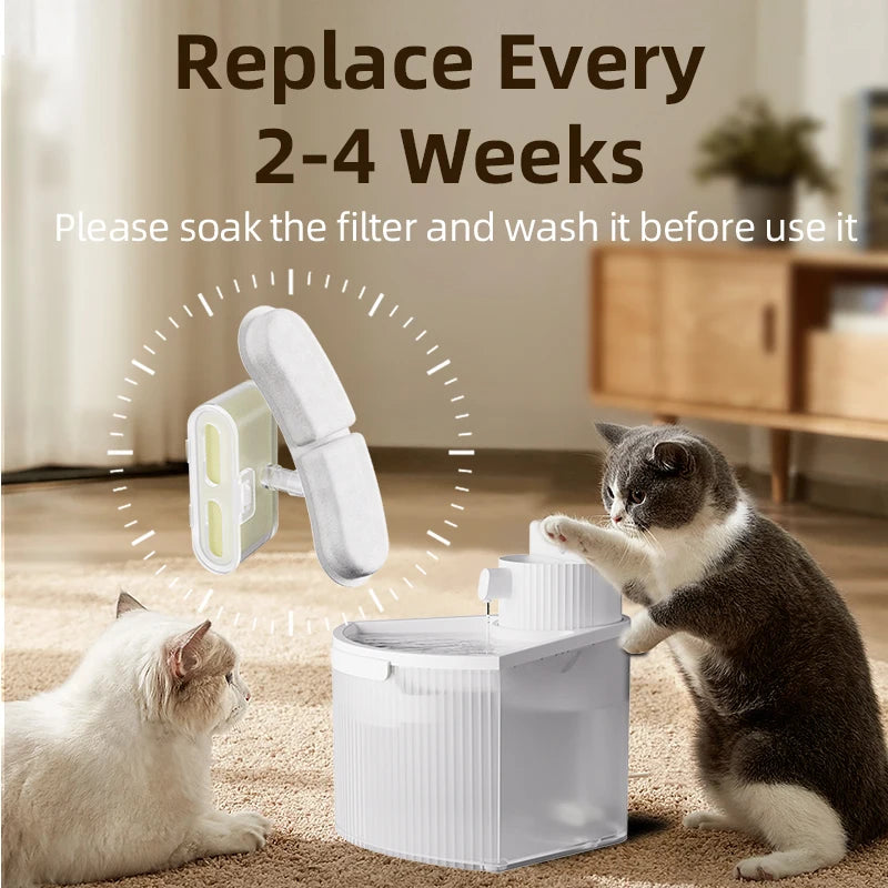 ROJECO Cat Water Fountain Replacement Filters - Carbon & Sponge Filters