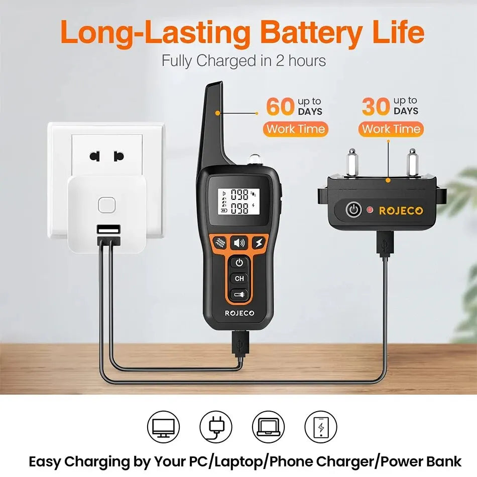 ROJECO 1000m Dog Training Collar