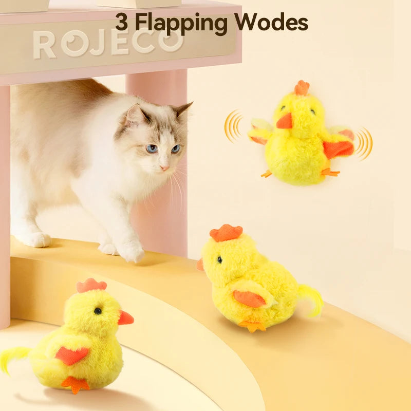ROJECO Automatic Flapping Chicken Cat Toy