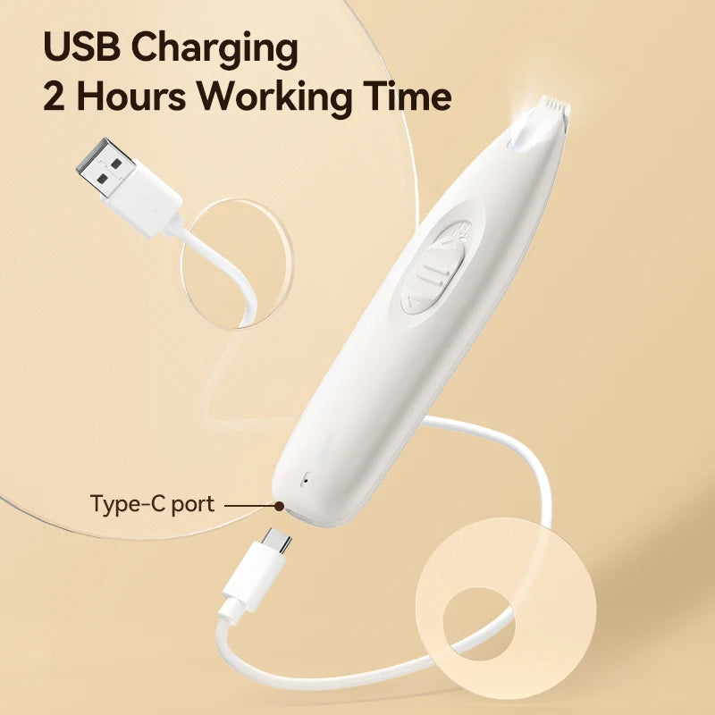 ROJECO T50 Pet Hair Trimmer with LED Light