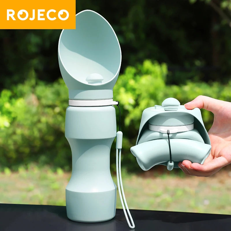 ROJECO Portable Pet Water Bottle - Leak-Proof & Foldable