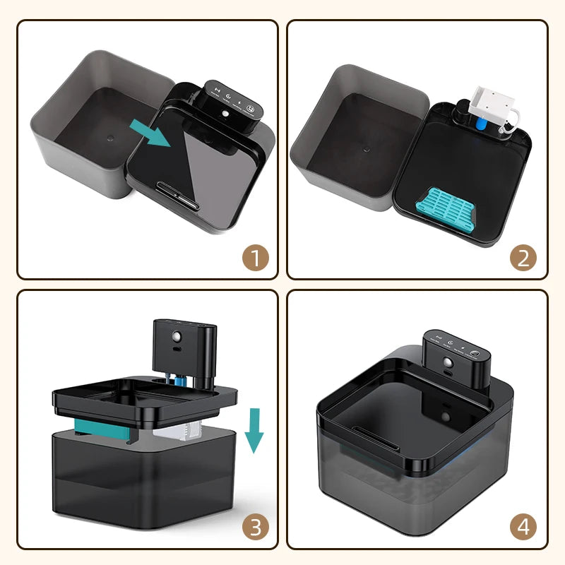 ROJECO Water Fountain Replacement Filter for 2.2L Wireless Cat Fountain