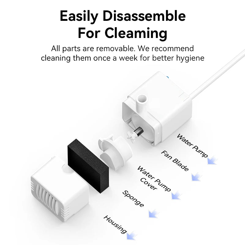 ROJECO Water Pump for 3.2L Stainless Steel Cat Fountain - Replacement