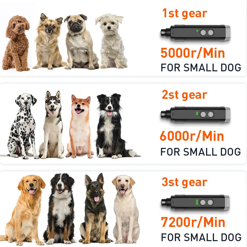 ROJECO Pet Nail Grinder with 2 LED Light