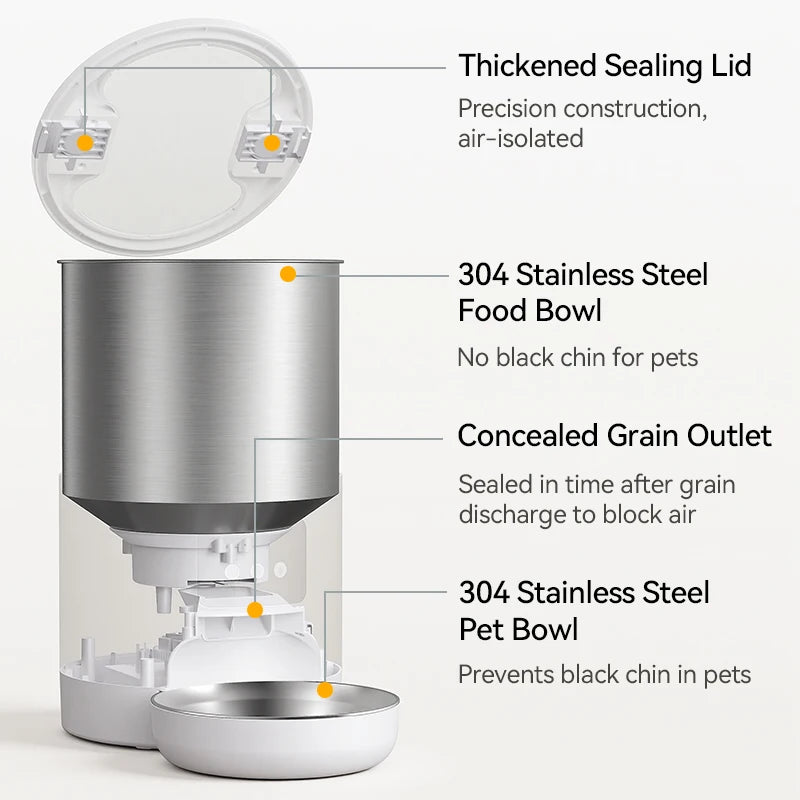 ROJECO 4.5L Stainless Steel Pet Feeder