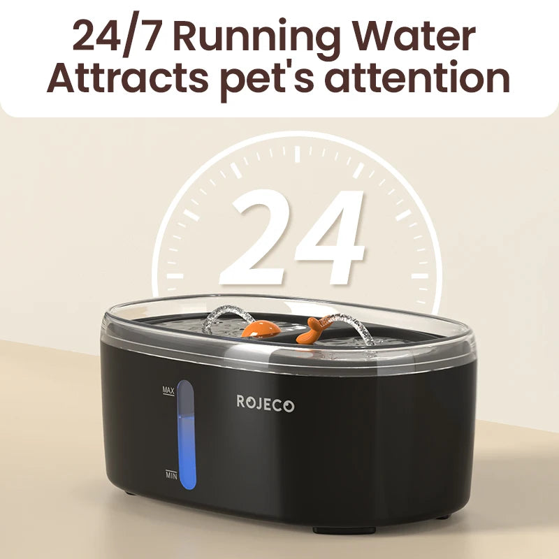 ROJECO Dual Bowl Wireless Pet Fountain