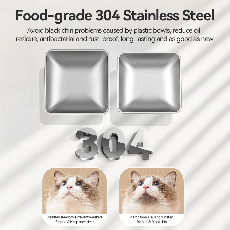 ROJECO Stainless Steel Bowls for 8.5L Automatic Pet Feeder