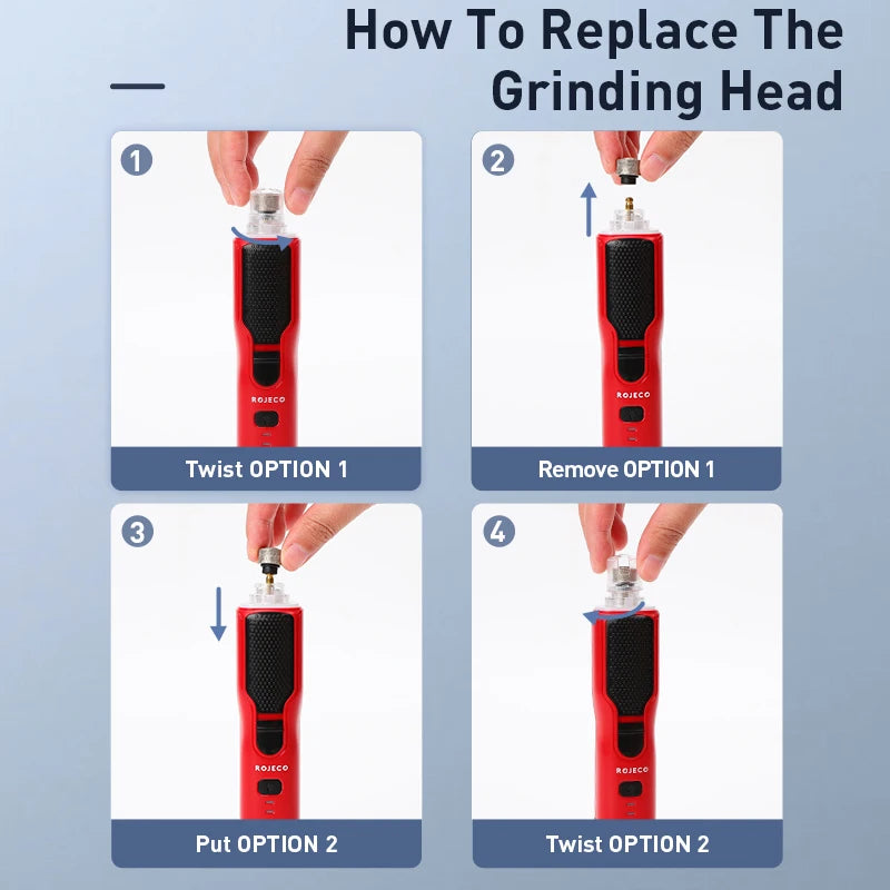 ROJECO Stainless Steel Nail Grinder Head | For Cyclone Pet Nail Clipper