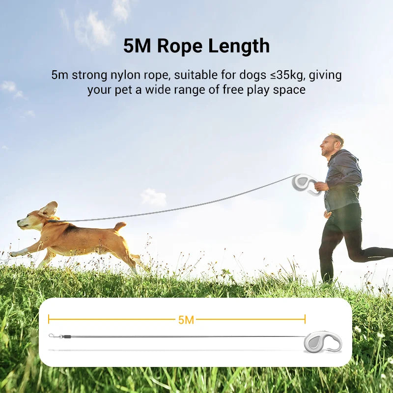 ROJECO 5M Retractable Dog Leash