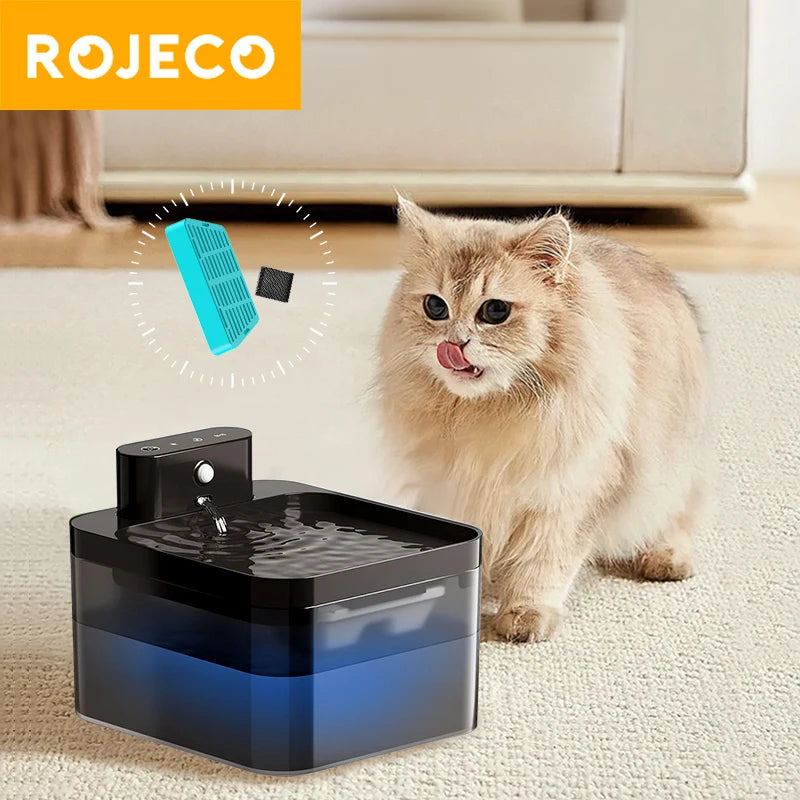 ROJECO Water Fountain Replacement Filter for 2.2L Wireless Cat Fountain