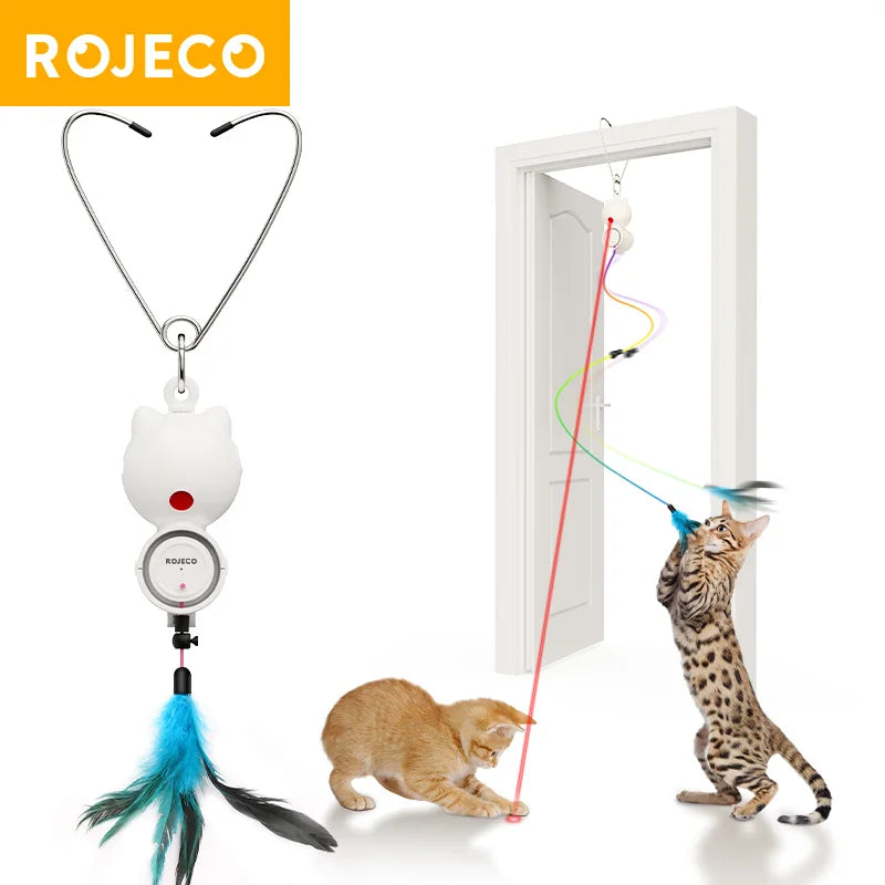ROJECO 2-in-1 Automatic Cat Toy