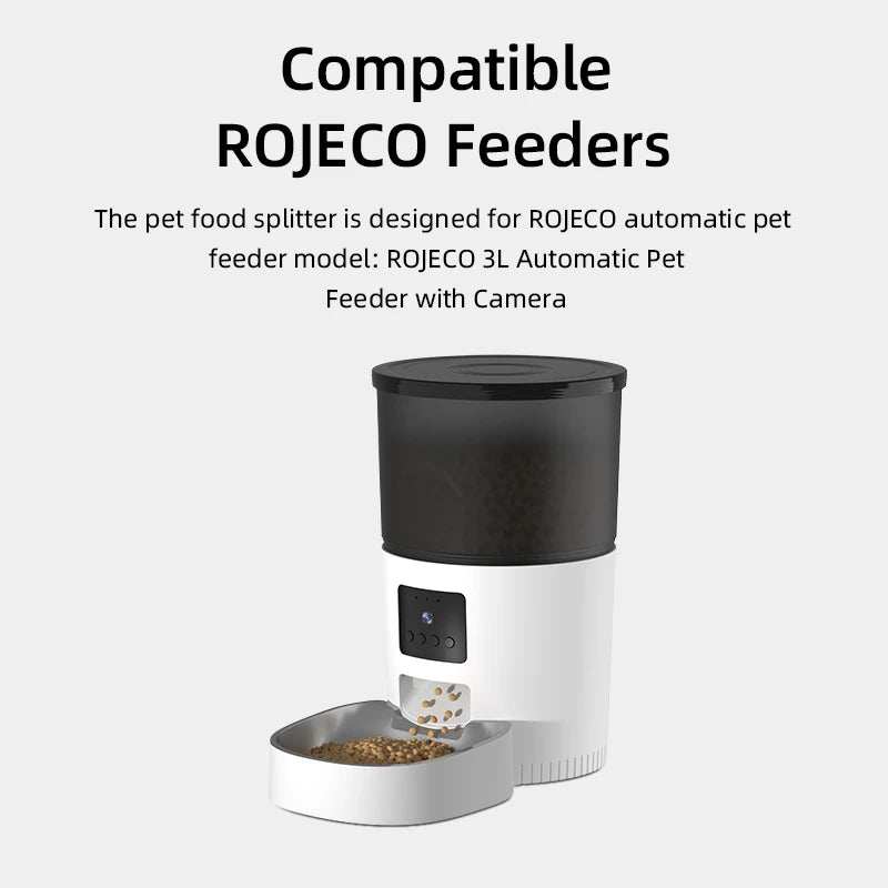 ROJECO Stainless Steel Feeder Bowl for 3L Automatic Pet Feeder