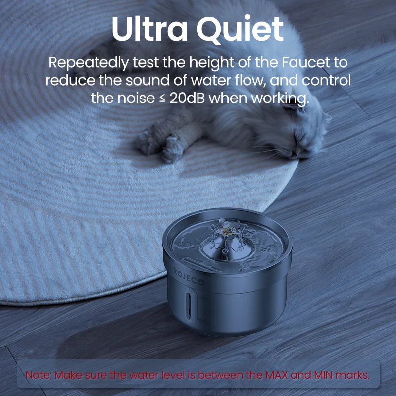 ROJECO Stainless Steel Automatic Pet Water Fountain
